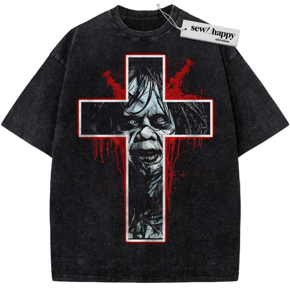 Wash Tee Regan MacNeil Shirt, The Exorcist Shirt, Halloween Shirt, Horror Shirt, Vintage Tee