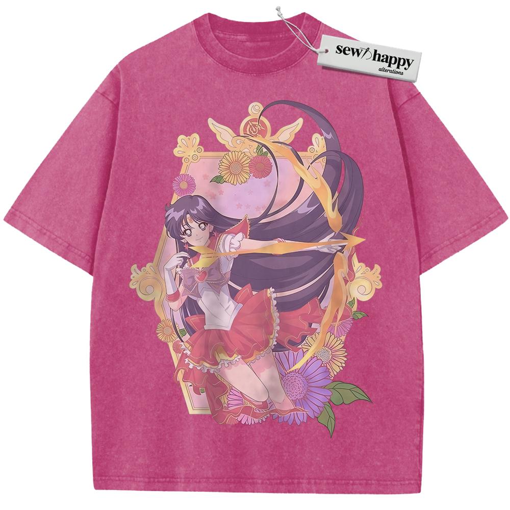 Wash Tee Rei Hino Shirt, Sailor Mars Shirt, Sailor Moon Shirt, Anime Shirt, Vintage Tee Wash Tee Rei Hino Shirt, Sailor Mars Shirt, Sailor Moon Shirt, Anime Shirt, Vintage Tee - Image 1