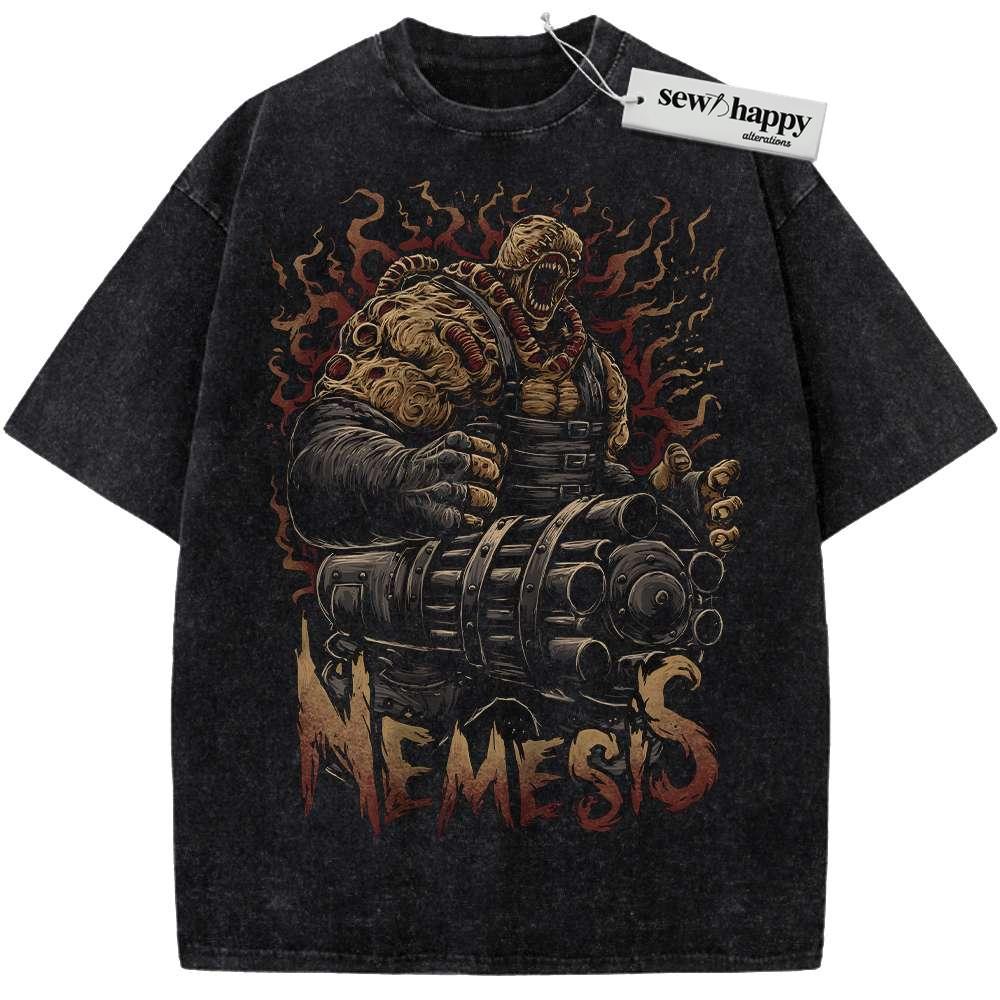 Wash Tee Resident Evil 3: Nemesis Shirt, Game Shirt, Vintage T-Shirt