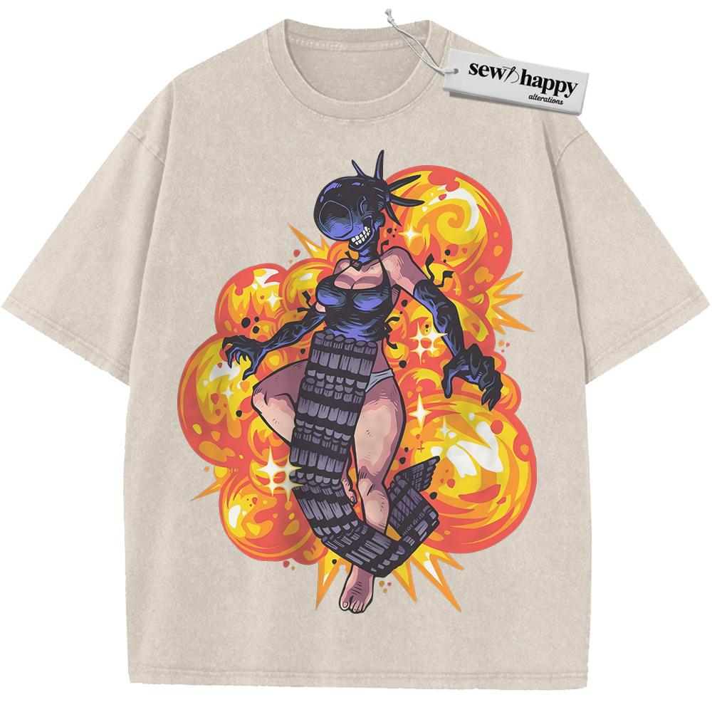 Wash Tee Reze Shirt, Bomb Girl Shirt, Bomb Devil Shirt, Chainsaw Man Shirt, Anime Shirt, Vintage T-Shirt Wash Tee Reze Shirt, Bomb Girl Shirt, Bomb Devil Shirt, Chainsaw Man Shirt, Anime Shirt, Vintage T-Shirt - Image 1