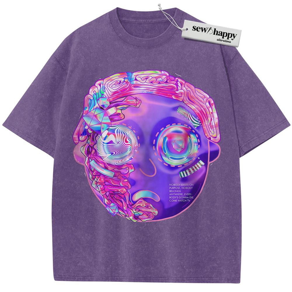 Wash Tee Rick and Morty Shirt, Animated Shirt, Vintage T-Shirt Wash Tee Rick and Morty Shirt, Animated Shirt, Vintage T-Shirt - Image 1