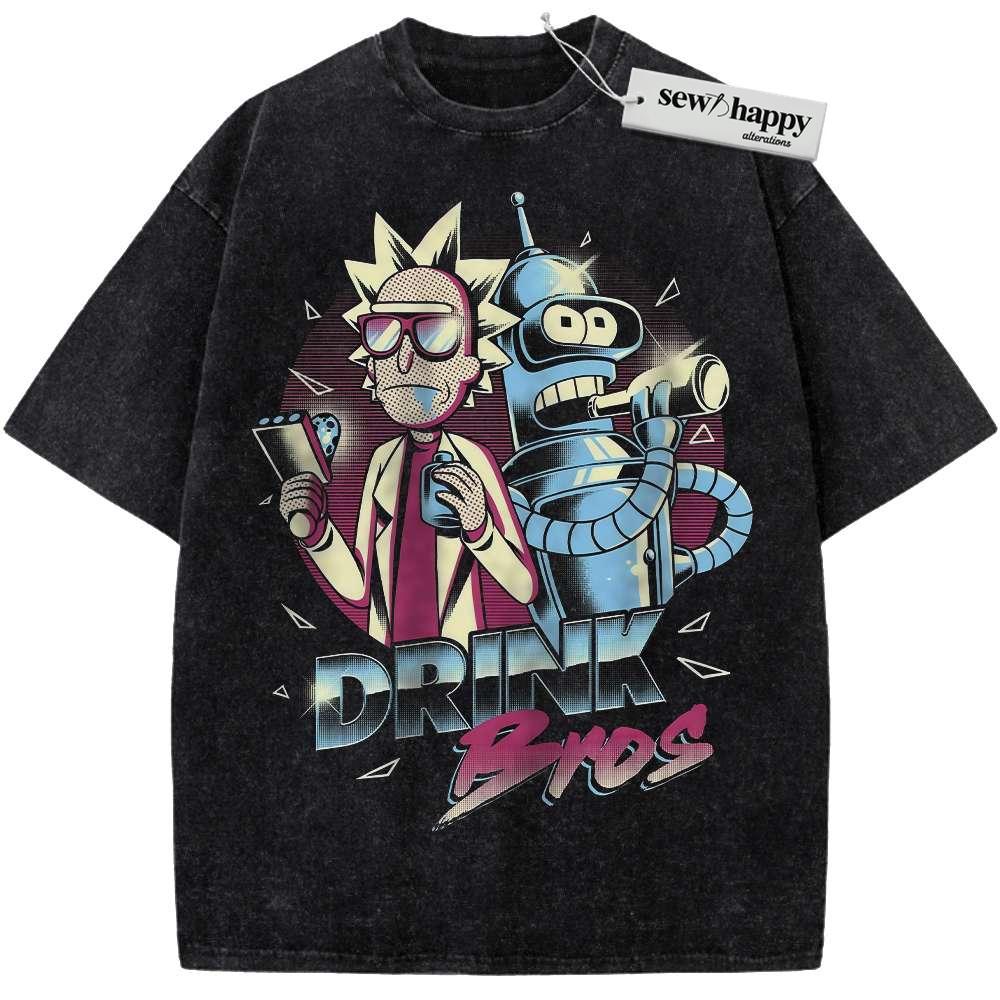 Wash Tee Rick and Morty Shirt, Animated Shirt, Vintage Tee