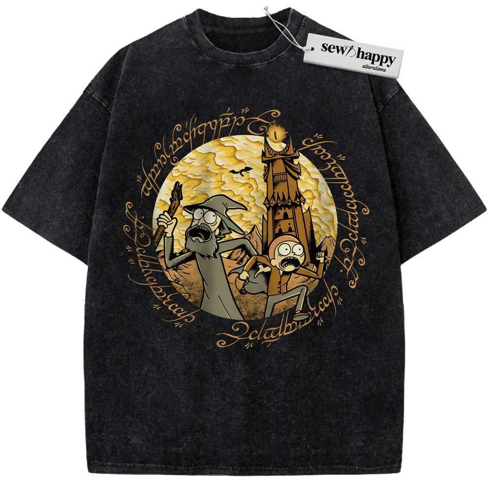 Wash Tee Rick and Morty Shirt, Animated Shirt, Vintage Tee Wash Tee Rick and Morty Shirt, Animated Shirt, Vintage Tee - Image 1