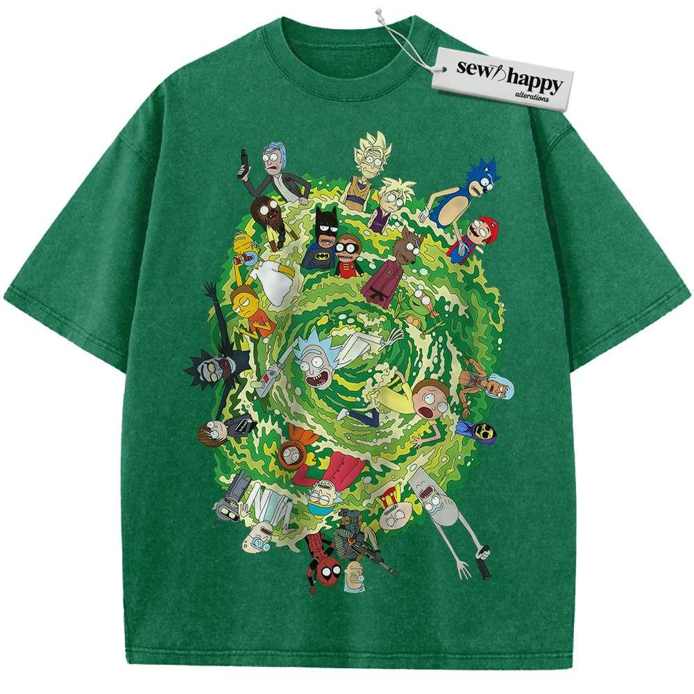 Wash Tee Rick and Morty Shirt, Animated Shirt, Vintage Tee Wash Tee Rick and Morty Shirt, Animated Shirt, Vintage Tee - Image 1