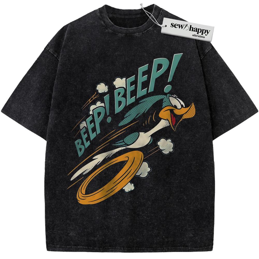 Wash Tee Road Runner Shirt, Looney Tunes Shirt, Animated Shirt, Vintage Tee