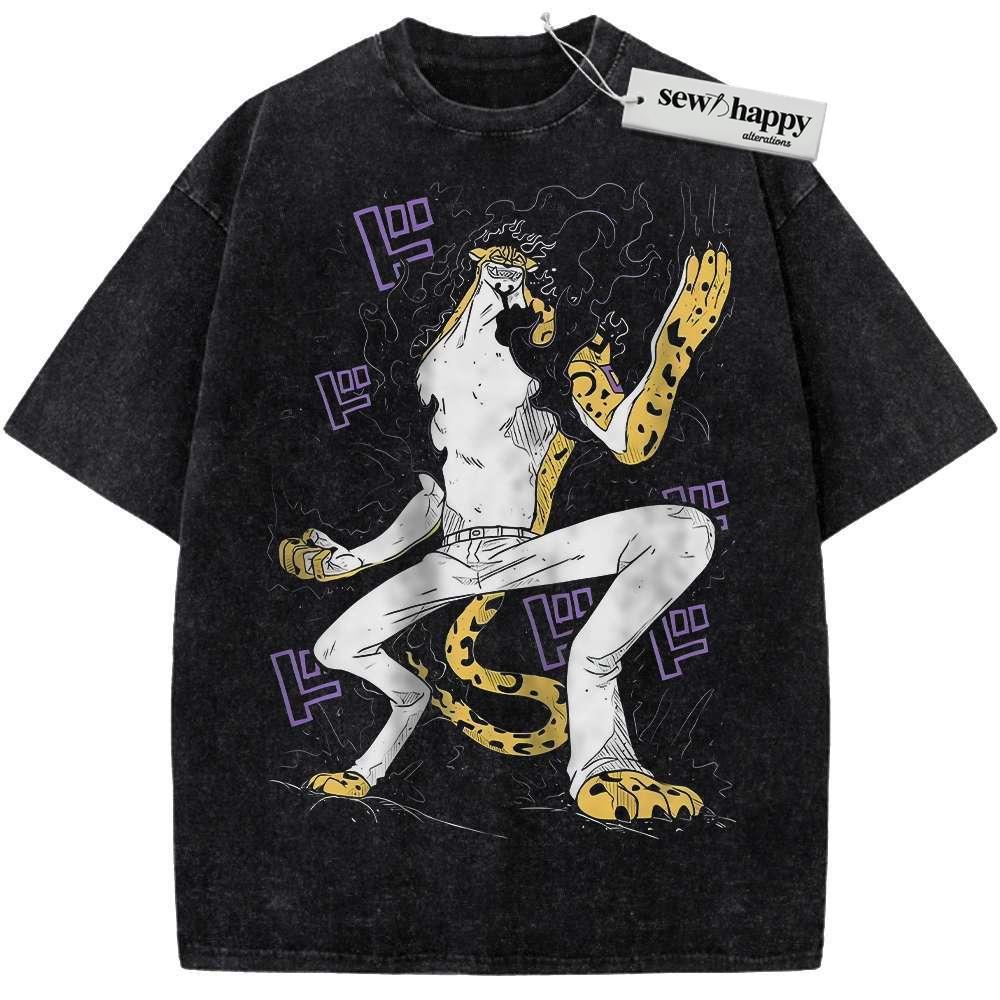 Wash Tee Rob Lucci Shirt, One Piece Shirt, Anime Shirt, Vintage T-Shirt