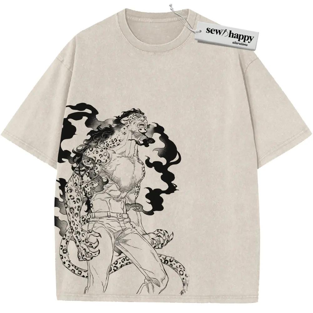 Wash Tee Rob Lucci Shirt, One Piece Shirt, Anime Shirt, Vintage Tee