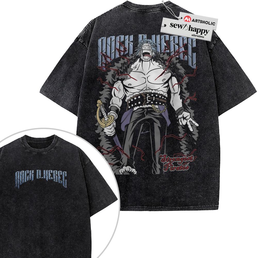 Wash Tee Rocks D Xebec Shirt, One Piece Shirt, Anime Shirt, Vintage T-Shirt 2-Sided Wash Tee Rocks D Xebec Shirt, One Piece Shirt, Anime Shirt, Vintage T-Shirt 2-Sided - Image 1