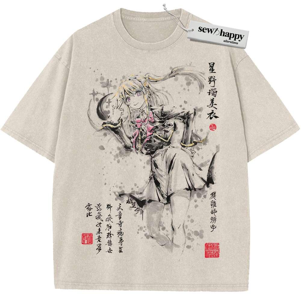 Wash Tee Ruby Hoshino Shirt, Oshi no Ko Shirt, Anime Shirt, Vintage T-Shirt