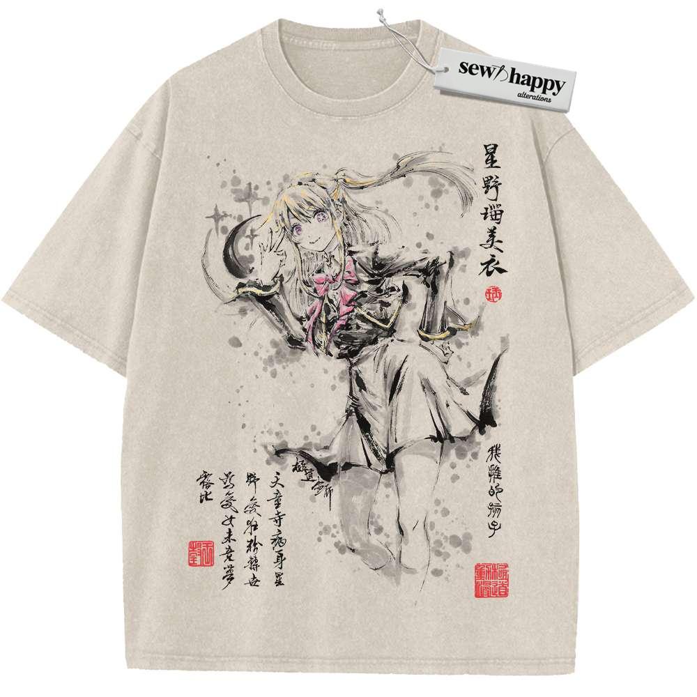 Wash Tee Ruby Hoshino Shirt, Oshi no Ko Shirt, Anime Shirt, Vintage Tee