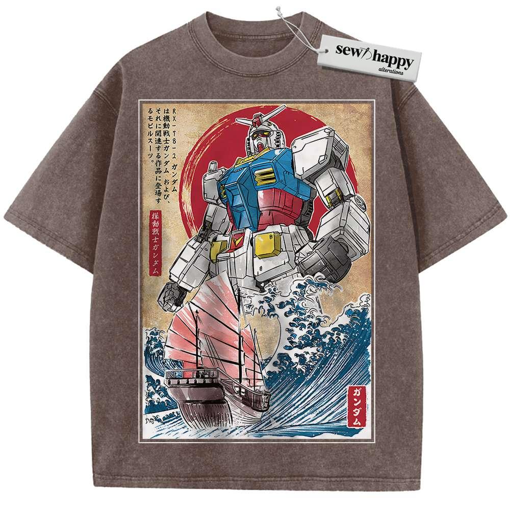 Wash Tee RX-78-2 Gundam Shirt, Anime Shirt, Vintage T-Shirt