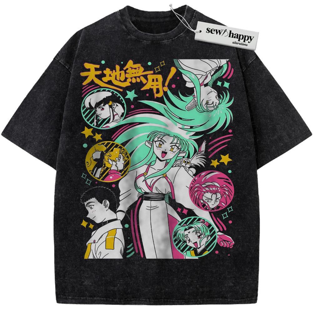 Wash Tee Ryoko Hakubi Shirt, Tenchi Muyo! Shirt, Anime Shirt, Vintage T-Shirt