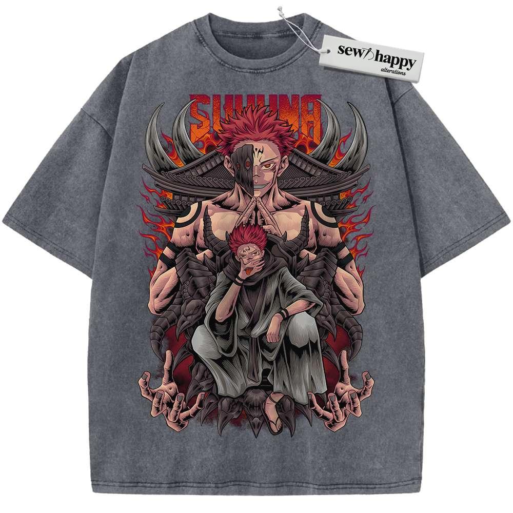 Wash Tee Ryomen Sukuna Shirt, Jujutsu Kaisen Shirt, Anime Shirt, Vintage T-Shirt Wash Tee Ryomen Sukuna Shirt, Jujutsu Kaisen Shirt, Anime Shirt, Vintage T-Shirt - Image 1