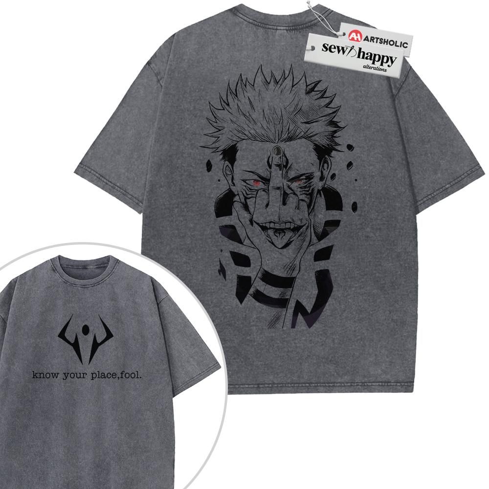 Wash Tee Ryomen Sukuna Shirt, Jujutsu Kaisen Shirt, Anime Shirt, Vintage Tee 2-Sided Wash Tee Ryomen Sukuna Shirt, Jujutsu Kaisen Shirt, Anime Shirt, Vintage Tee 2-Sided - Image 1