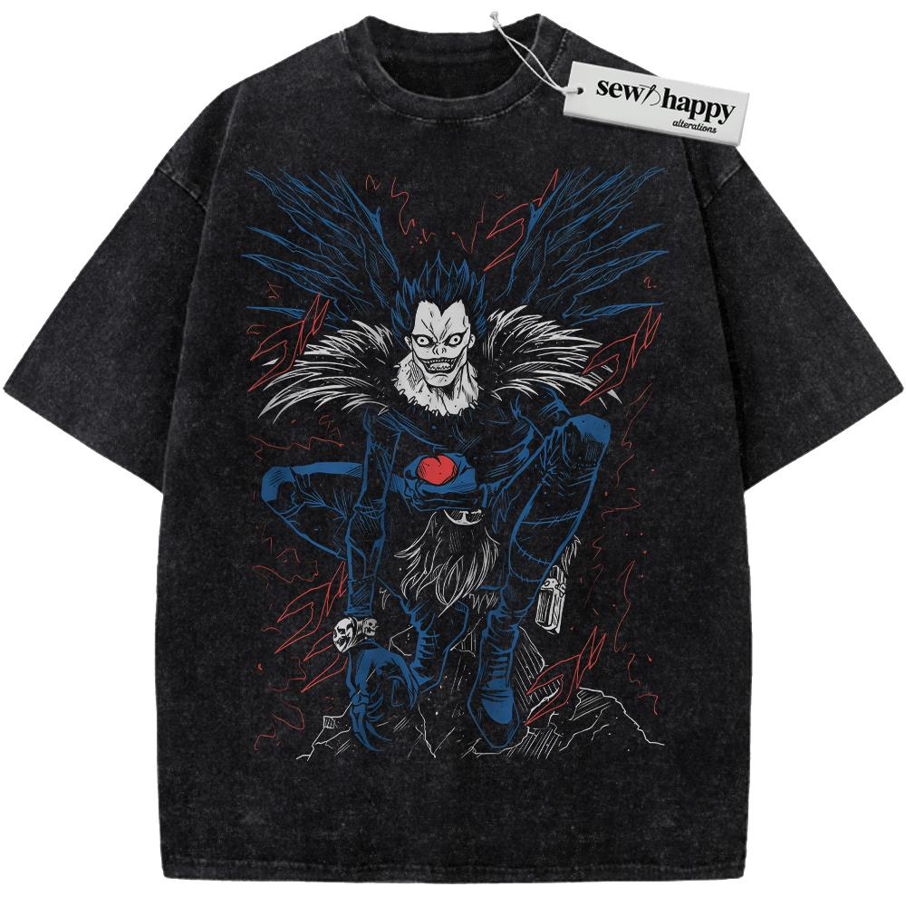 Wash Tee Ryuk Shirt, Death Note Shirt, Anime Shirt, Vintage T-Shirt