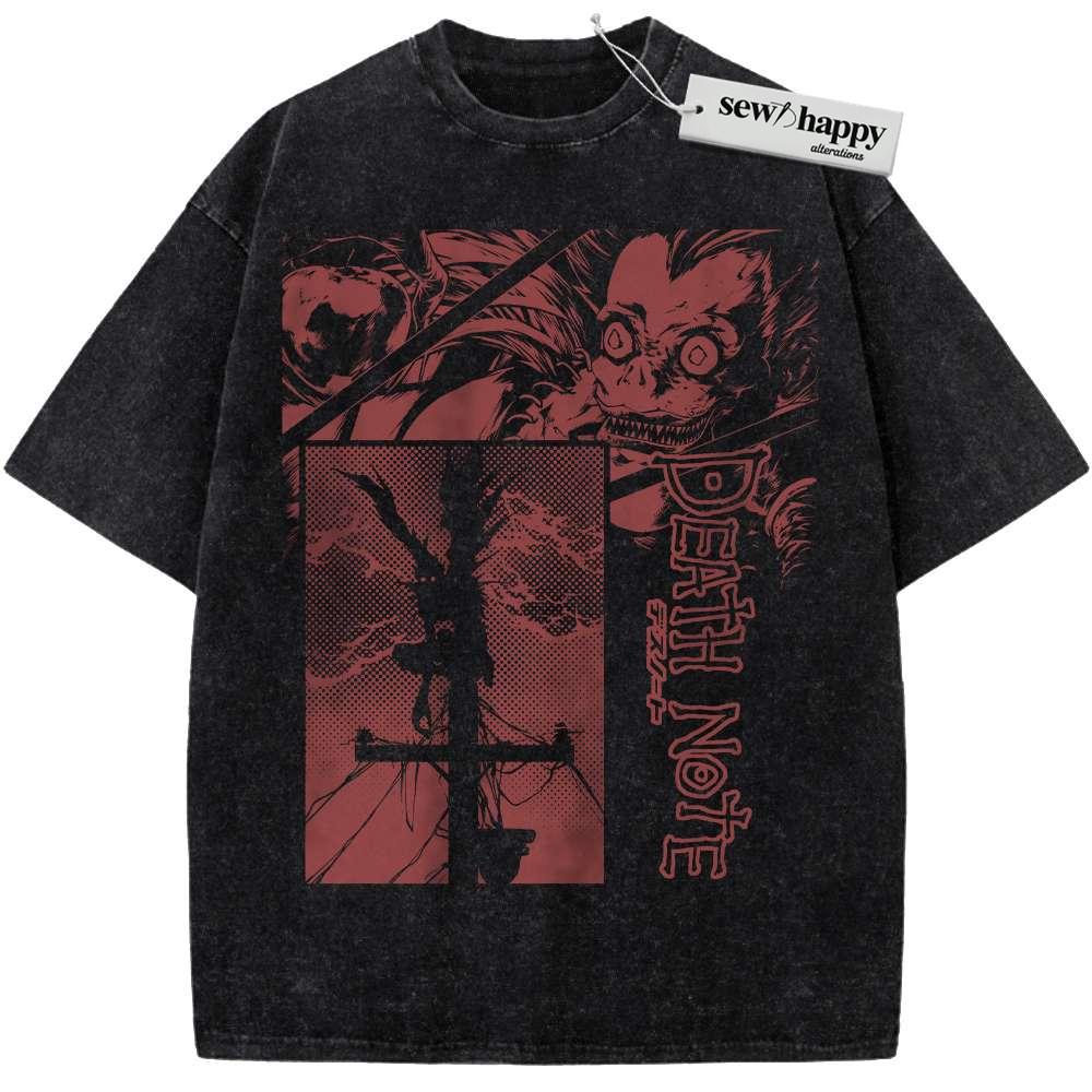 Wash Tee Ryuk Shirt, Death Note Shirt, Anime Shirt, Vintage Tee