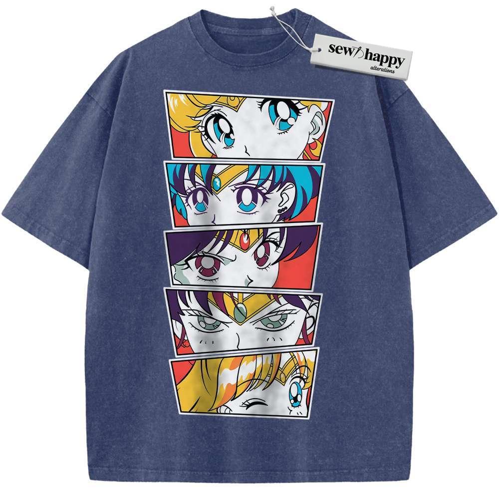 Wash Tee Sailor Moon Shirt, Anime Shirt, Vintage T-Shirt Wash Tee Sailor Moon Shirt, Anime Shirt, Vintage T-Shirt - Image 1