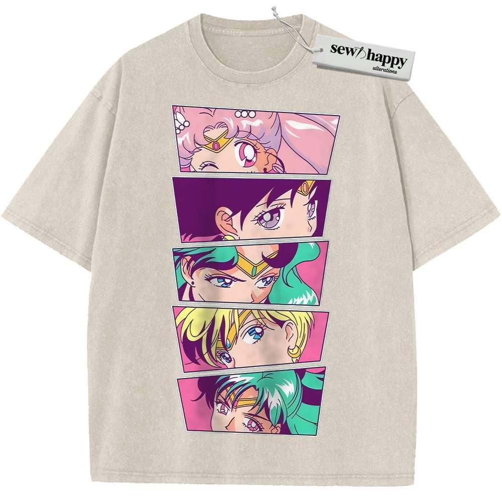 Wash Tee Sailor Moon Shirt, Anime Shirt, Vintage T-Shirt Wash Tee Sailor Moon Shirt, Anime Shirt, Vintage T-Shirt - Image 1