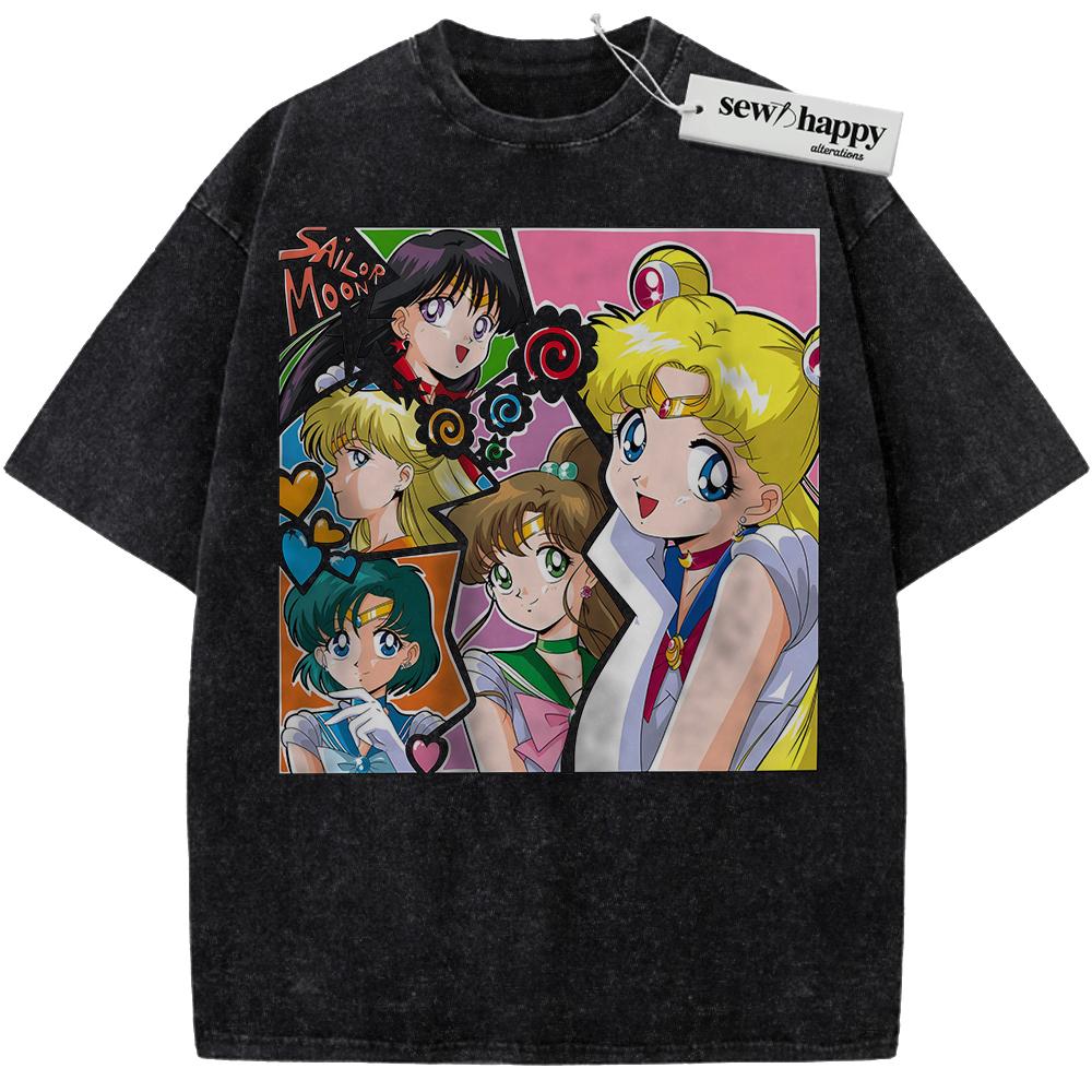 Wash Tee Sailor Moon Shirt, Anime Shirt, Vintage T-Shirt