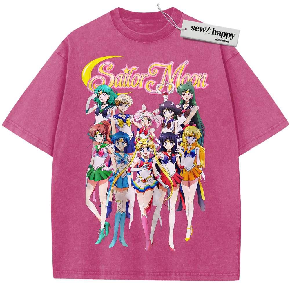 Wash Tee Sailor Moon Shirt, Anime Shirt, Vintage T-Shirt Wash Tee Sailor Moon Shirt, Anime Shirt, Vintage T-Shirt - Image 1