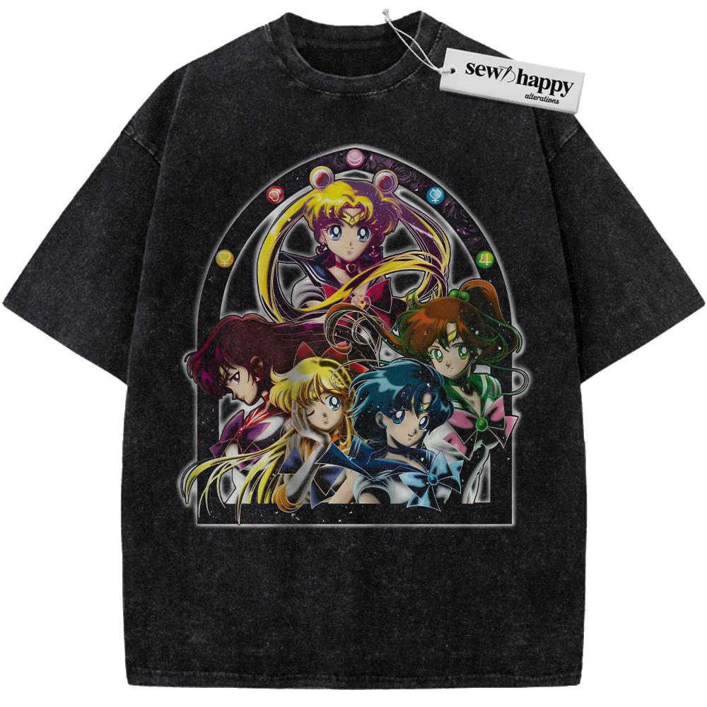 Wash Tee Sailor Moon Shirt, Anime Shirt, Vintage T-Shirt