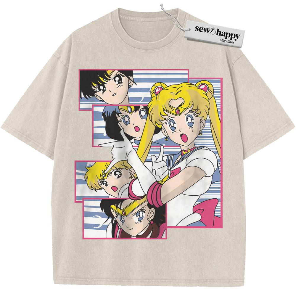 Wash Tee Sailor Moon Shirt, Anime Shirt, Vintage Tee