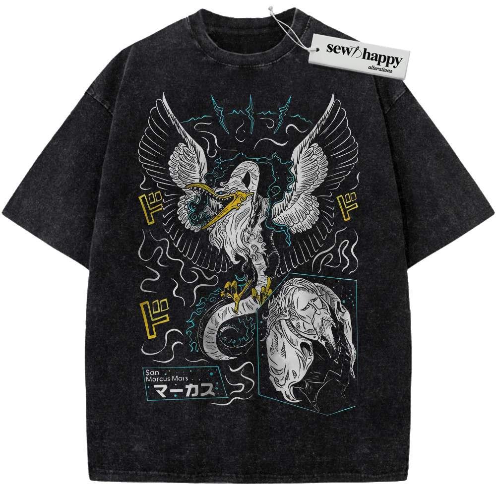 Wash Tee Saint Marcus Mars Shirt, One Piece Shirt, Anime Shirt, Vintage Tee