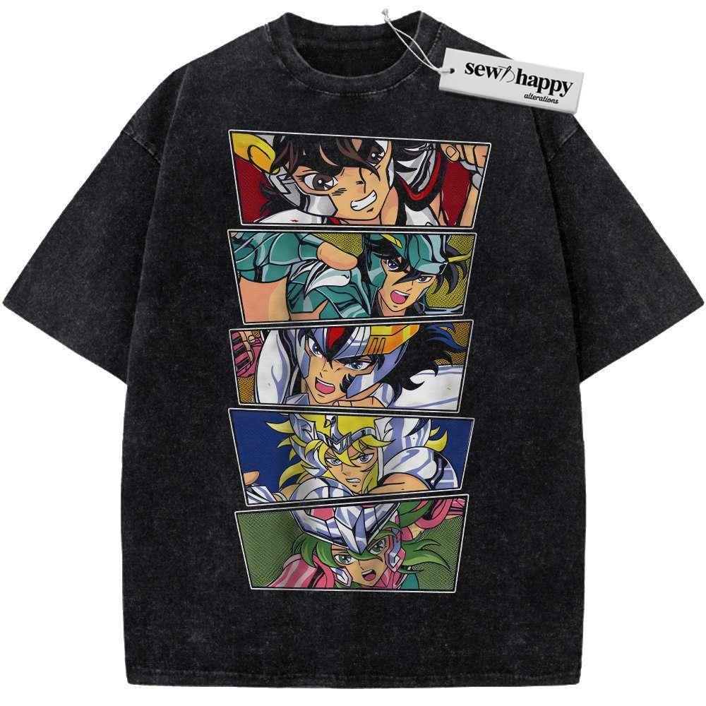Wash Tee Saint Seiya Shirt, Anime Shirt, Vintage T-Shirt