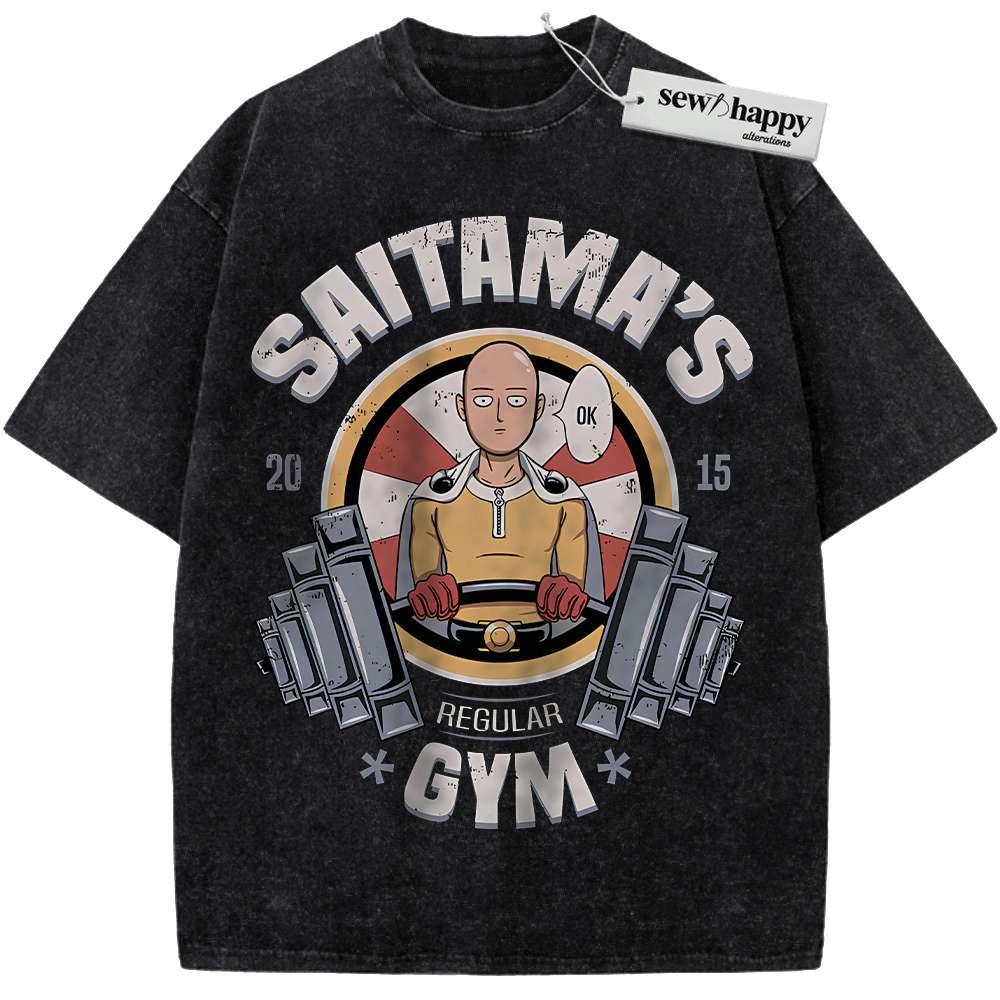 Wash Tee Saitama Shirt, One Punch Man Shirt, Anime Shirt, Vintage T-Shirt