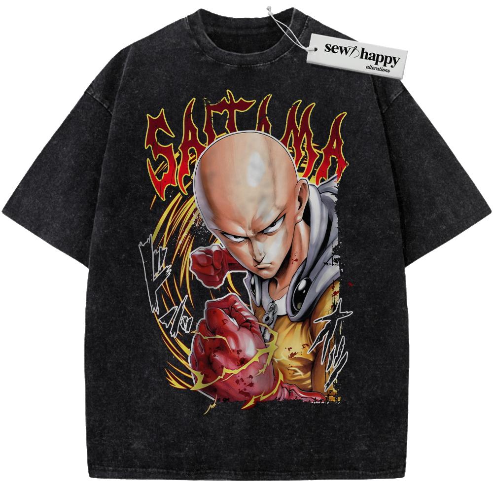 Wash Tee Saitama Shirt, One Punch Man Shirt, Anime Shirt, Vintage T-Shirt Wash Tee Saitama Shirt, One Punch Man Shirt, Anime Shirt, Vintage T-Shirt - Image 1