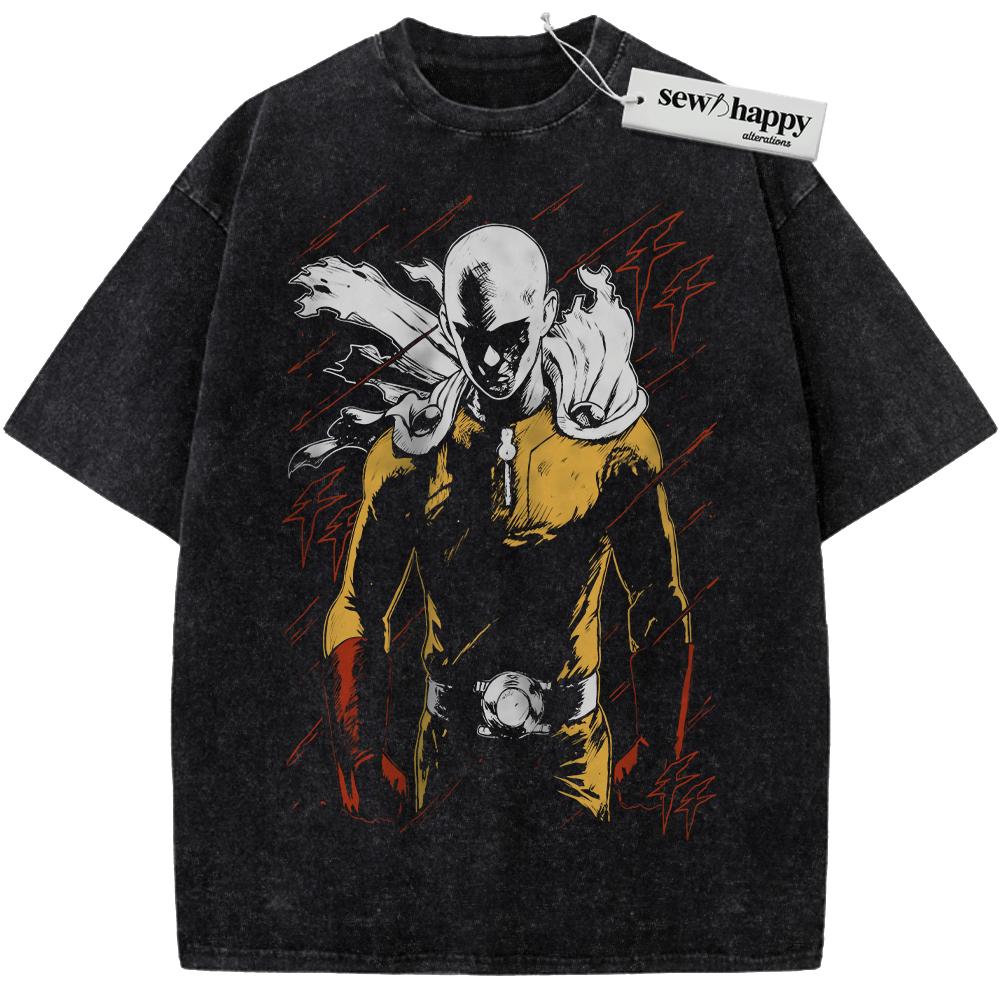Wash Tee Saitama Shirt, One Punch Man Shirt, Anime Shirt, Vintage T-Shirt
