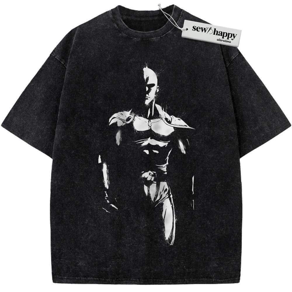 Wash Tee Saitama Shirt, One Punch Man Shirt, Anime Shirt, Vintage Tee
