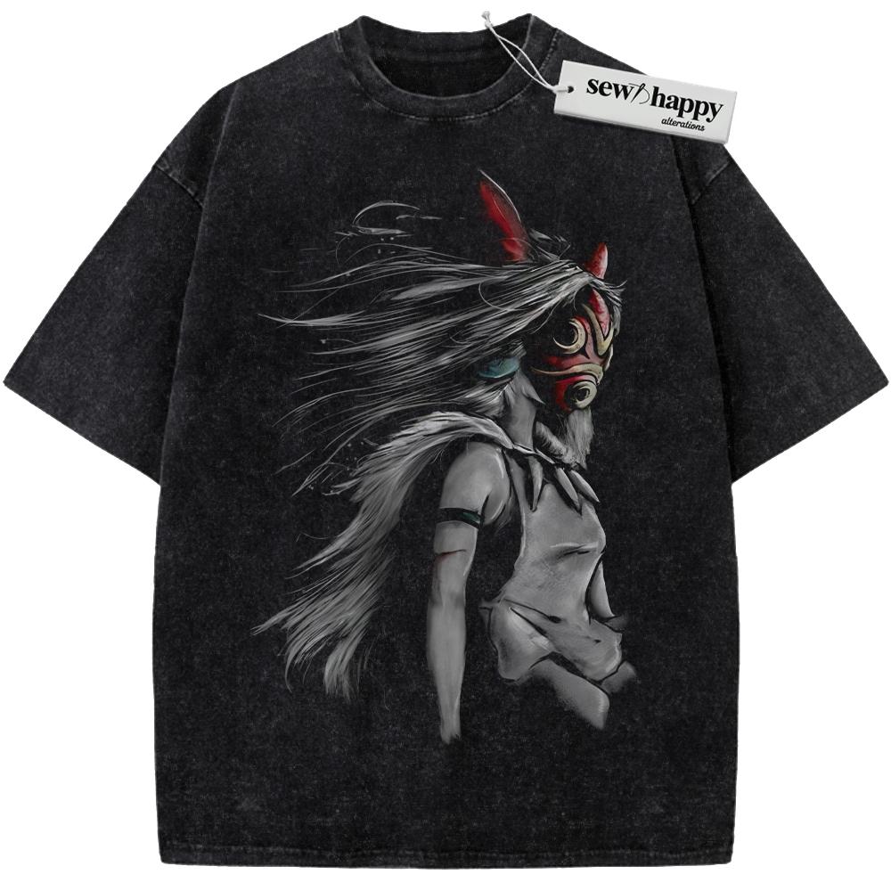 Wash Tee San Shirt, Princess Mononoke Shirt, Studio Ghibli Shirt, Anime Shirt, Vintage T-Shirt Wash Tee San Shirt, Princess Mononoke Shirt, Studio Ghibli Shirt, Anime Shirt, Vintage T-Shirt - Image 1