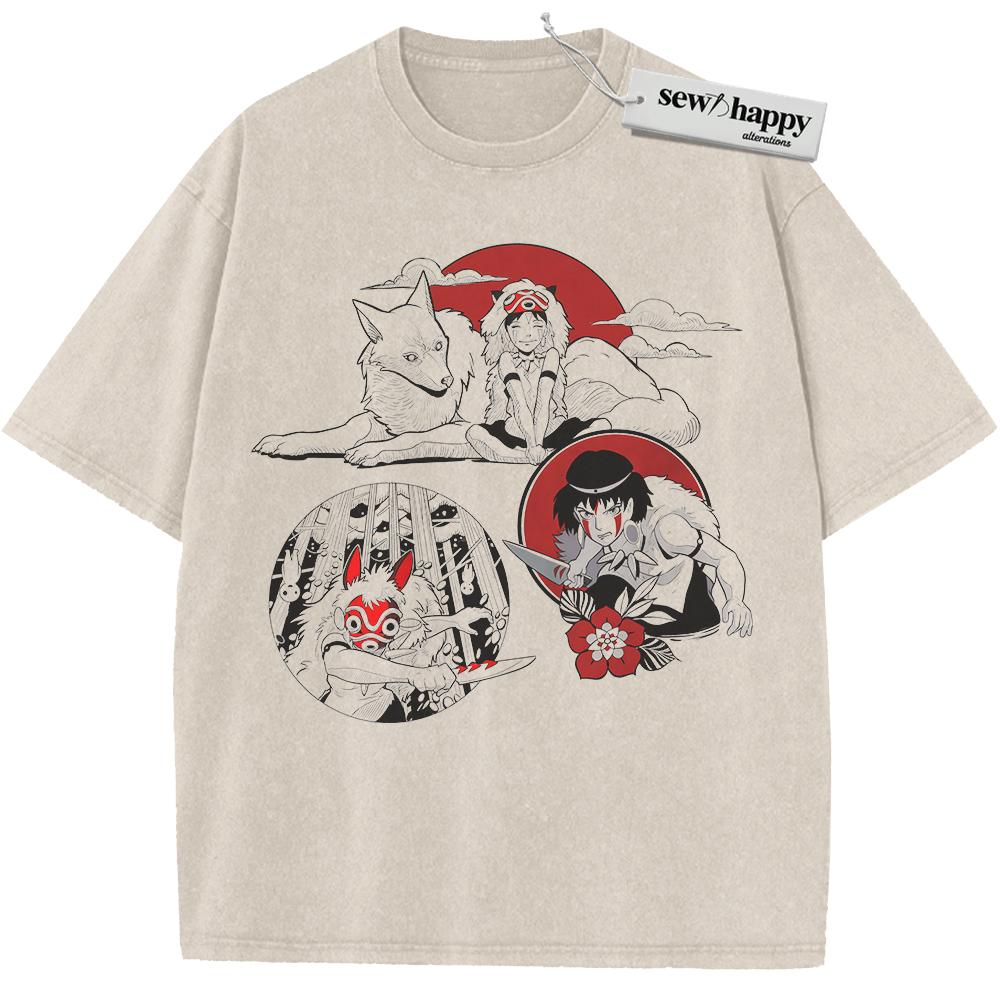 Wash Tee San Shirt, Princess Mononoke Shirt, Studio Ghibli Shirt, Anime Shirt, Vintage T-Shirt Wash Tee San Shirt, Princess Mononoke Shirt, Studio Ghibli Shirt, Anime Shirt, Vintage T-Shirt - Image 1