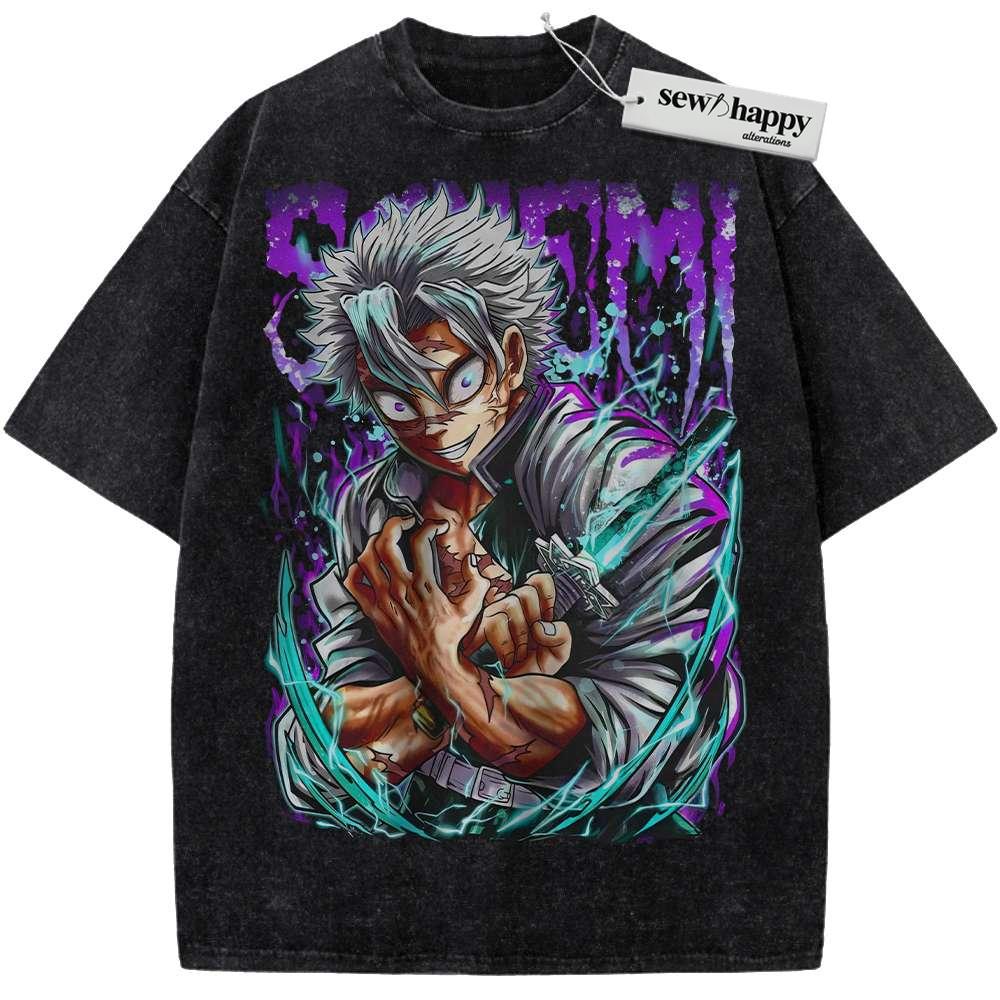Wash Tee Sanemi Shinazugawa Shirt, Demon Slayer Shirt, Anime Shirt, Vintage T-Shirt Wash Tee Sanemi Shinazugawa Shirt, Demon Slayer Shirt, Anime Shirt, Vintage T-Shirt - Image 1