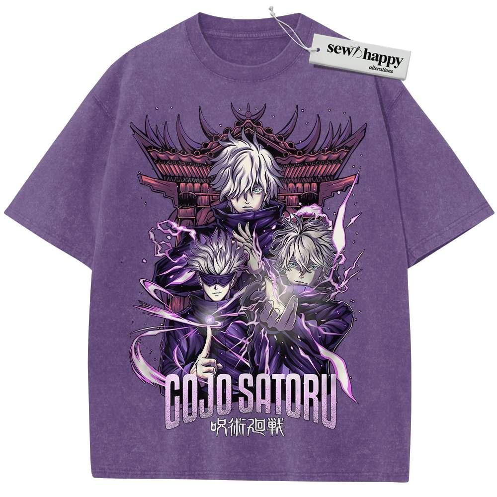 Wash Tee Satoru Gojo Shirt, Jujutsu Kaisen Shirt, Anime Shirt, Vintage T-Shirt Wash Tee Satoru Gojo Shirt, Jujutsu Kaisen Shirt, Anime Shirt, Vintage T-Shirt - Image 1