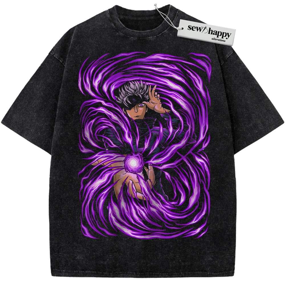 Wash Tee Satoru Gojo Shirt, Jujutsu Kaisen Shirt, Anime Shirt, Vintage T-Shirt Wash Tee Satoru Gojo Shirt, Jujutsu Kaisen Shirt, Anime Shirt, Vintage T-Shirt - Image 1