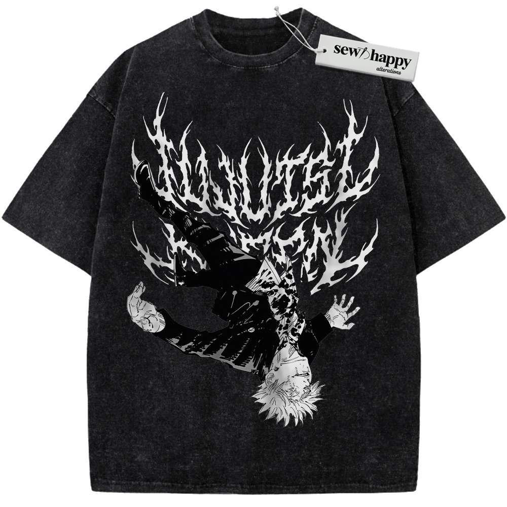 Wash Tee Satoru Gojo Shirt, Jujutsu Kaisen Shirt, Anime Shirt, Vintage Tee