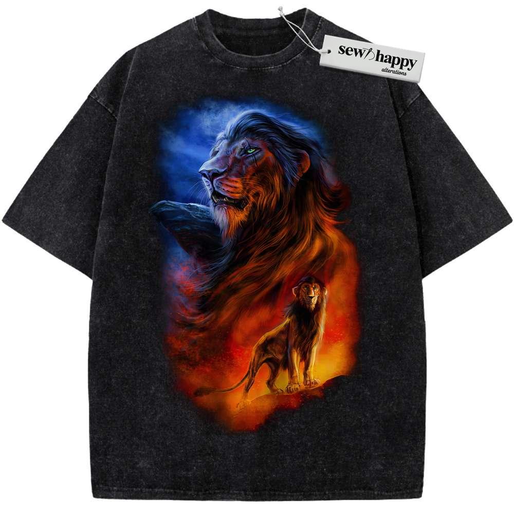 Wash Tee Scar Shirt, The Lion King Shirt, Disney Shirt, Animated Shirt, Vintage T-Shirt