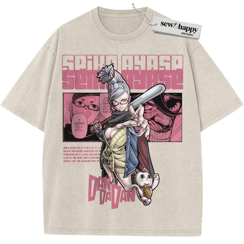 Wash Tee Seiko Ayase Shirt, Dandadan Shirt, Anime Shirt, Vintage T-Shirt