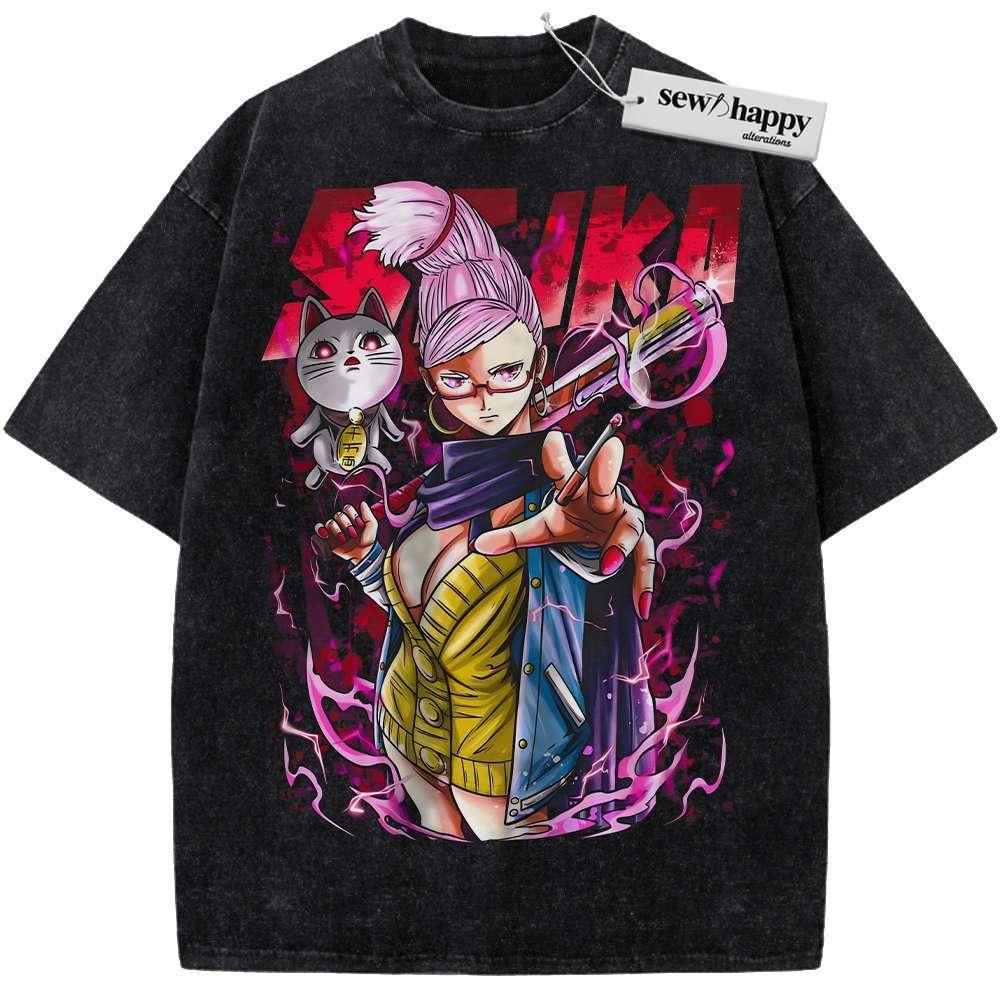 Wash Tee Seiko Ayase Shirt, Dandadan Shirt, Anime Shirt, Vintage Tee Wash Tee Seiko Ayase Shirt, Dandadan Shirt, Anime Shirt, Vintage Tee - Image 1