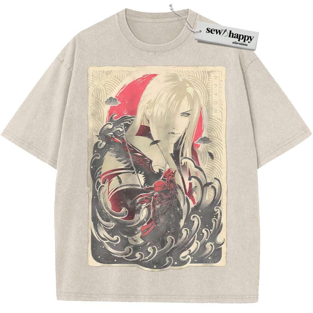 Wash Tee Sephiroth Shirt, Final Fantasy Shirt, Game Shirt, Vintage T-Shirt