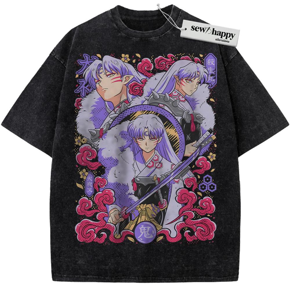 Wash Tee Sesshomaru Shirt, Inuyasha Shirt, Anime Shirt, Vintage Tee Wash Tee Sesshomaru Shirt, Inuyasha Shirt, Anime Shirt, Vintage Tee - Image 1