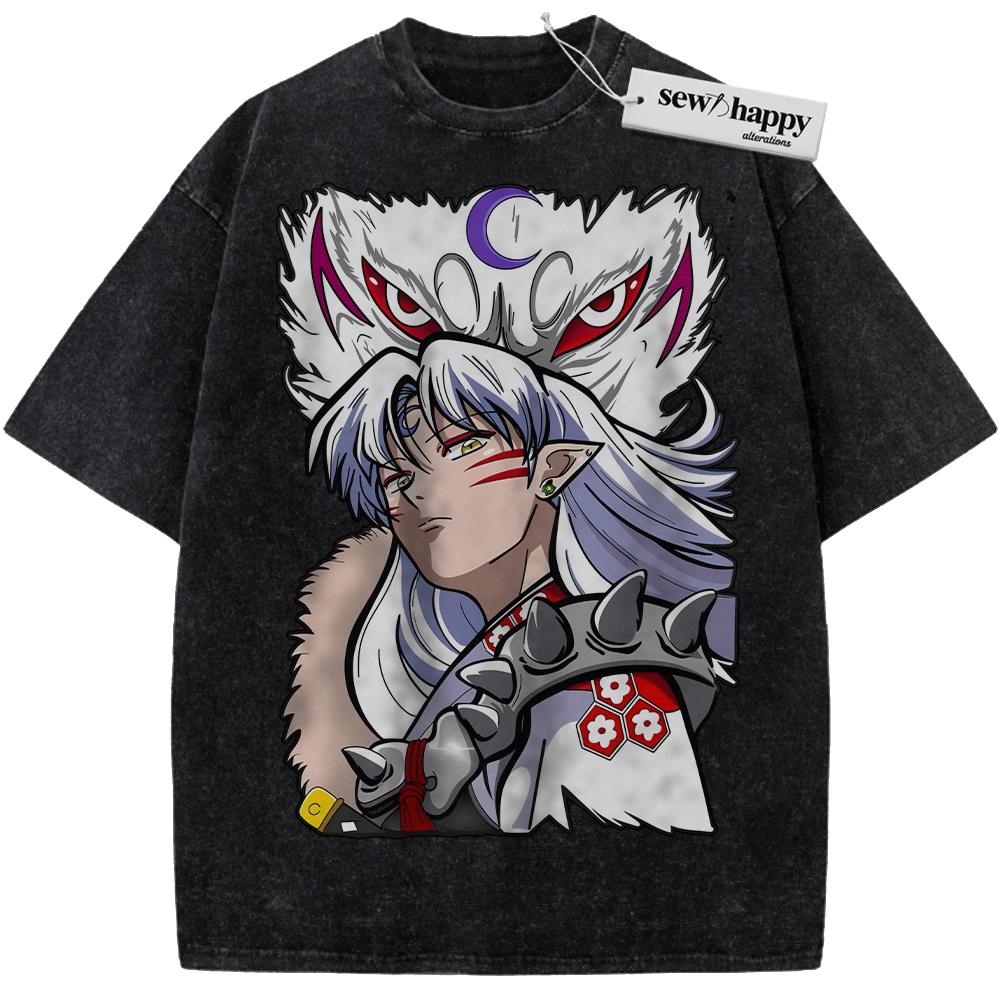 Wash Tee Sesshomaru Shirt, Inuyasha Shirt, Anime Shirt, Vintage Tee Wash Tee Sesshomaru Shirt, Inuyasha Shirt, Anime Shirt, Vintage Tee - Image 1
