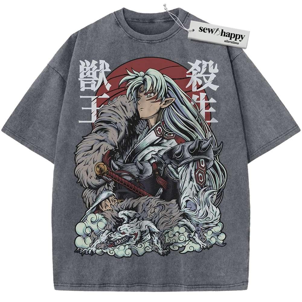 Wash Tee Sesshomaru Shirt, Inuyasha Shirt, Anime Shirt, Vintage Tee