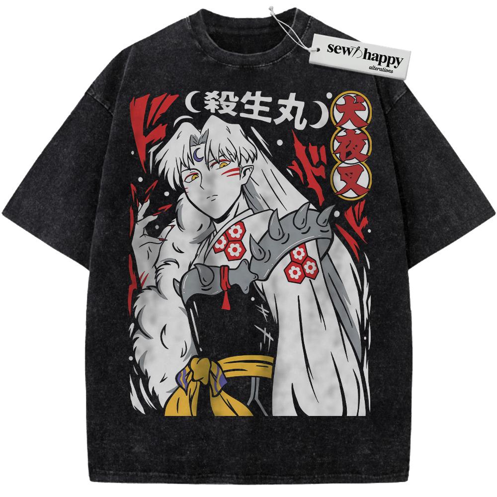 Wash Tee Sesshomaru Shirt, Inuyasha Shirt, Anime Shirt, Vintage Tee