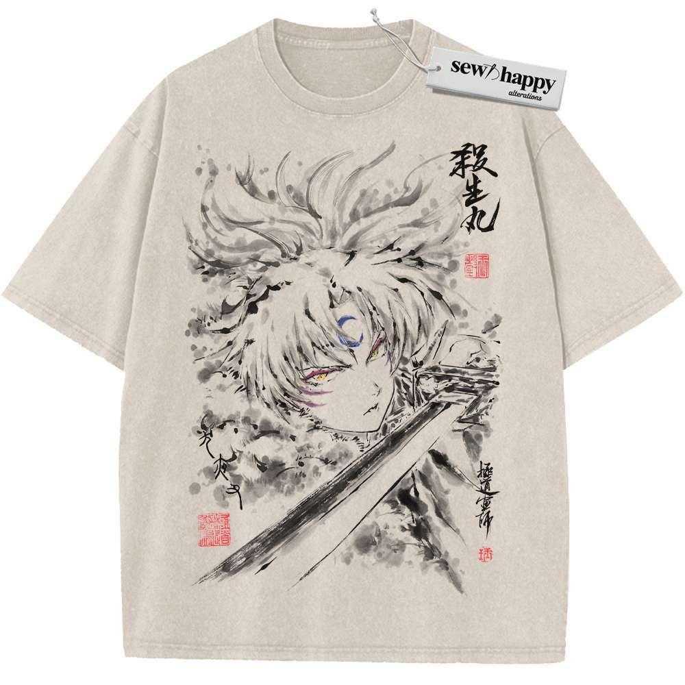 Wash Tee Sesshomaru Shirt, Inuyasha Shirt, Anime Shirt, Vintage Tee Wash Tee Sesshomaru Shirt, Inuyasha Shirt, Anime Shirt, Vintage Tee - Image 1