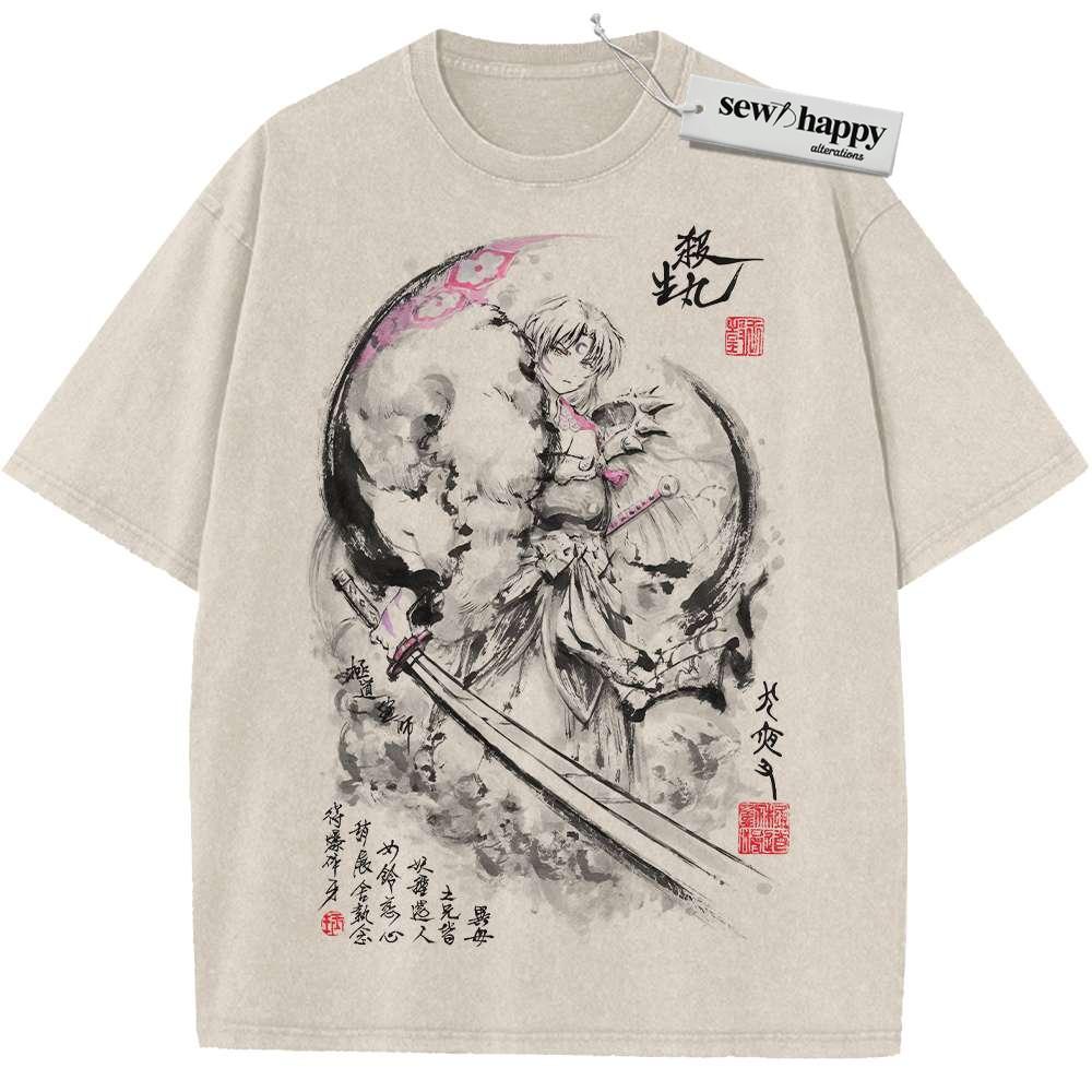 Wash Tee Sesshomaru Shirt, Inuyasha Shirt, Anime Shirt, Vintage Tee Wash Tee Sesshomaru Shirt, Inuyasha Shirt, Anime Shirt, Vintage Tee - Image 1