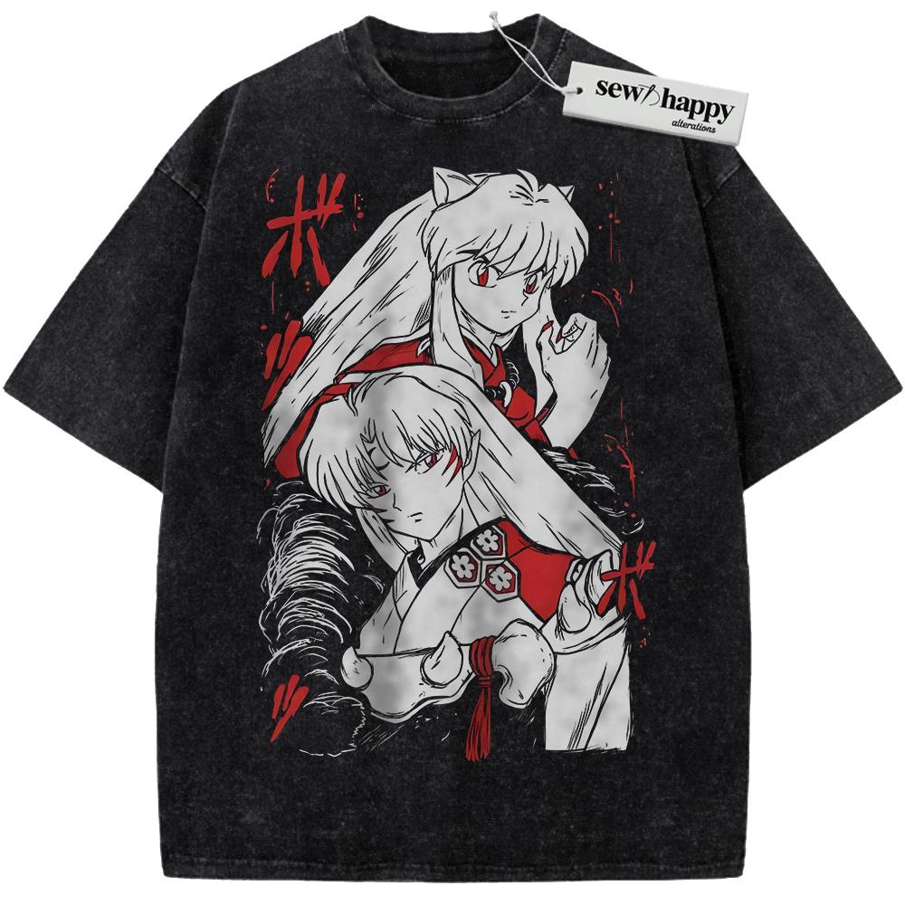 Wash Tee Sesshomaru Shirt, Inuyasha Shirt, Anime Shirt, Vintage Tee Wash Tee Sesshomaru Shirt, Inuyasha Shirt, Anime Shirt, Vintage Tee - Image 1