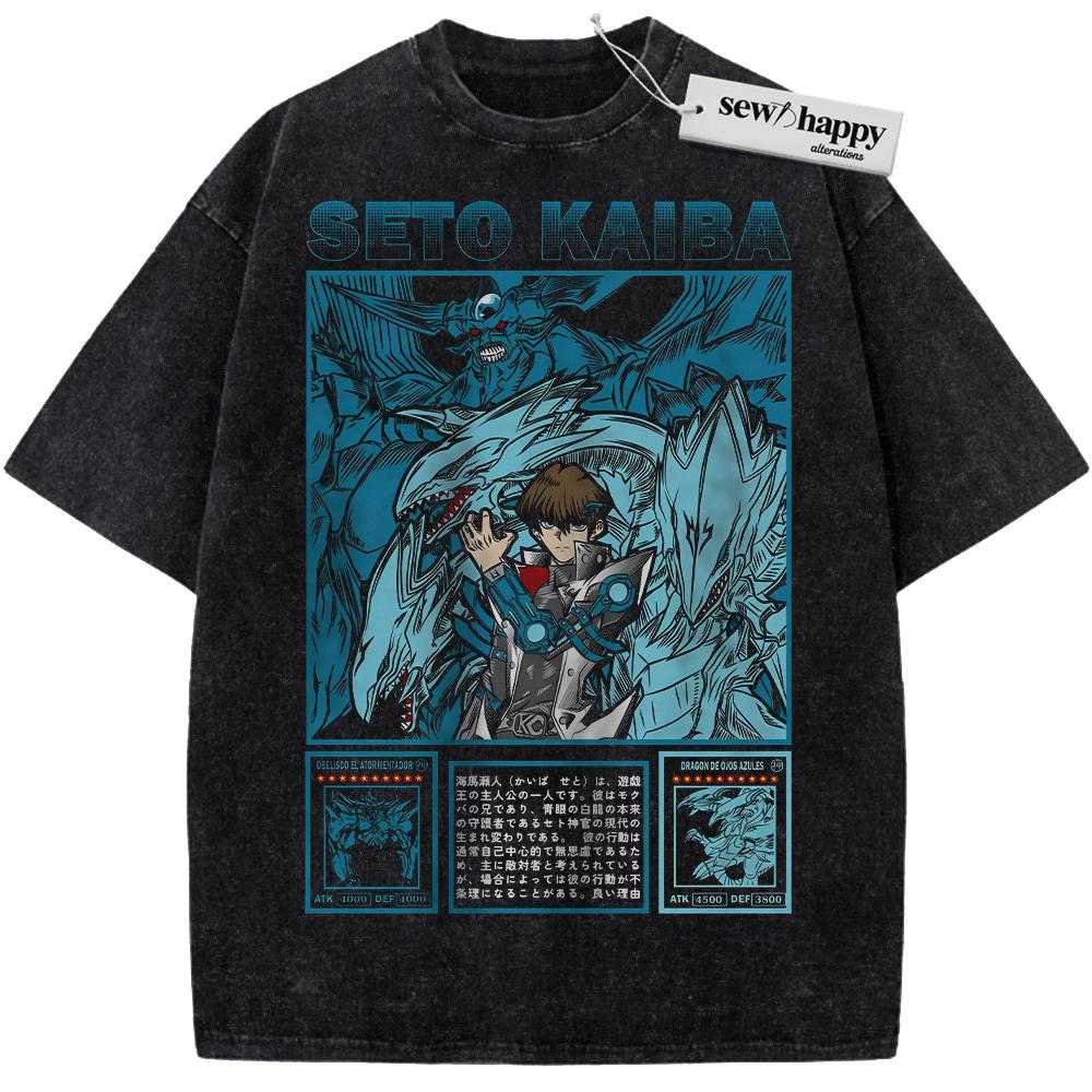 Wash Tee Seto Kaiba Shirt, Anime Shirt, Vintage T-Shirt